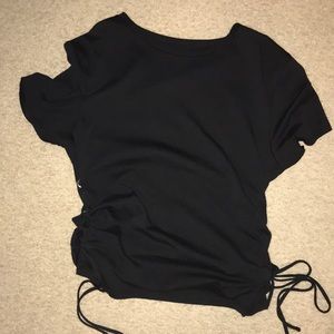 Black going out tee